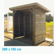 Abri voyageurs bois 2000 - Toiture shingle, Sans banquette