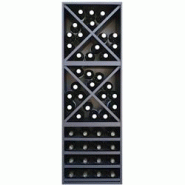 Casier 48 bouteilles Série Merlot 634016 - noir Bois massif 634016 Casier 48 bouteilles Série Merlot 634016 - noir Bois massif 634016