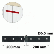 Charnière forte acier pour volets battants, l.40 x l.300 mm