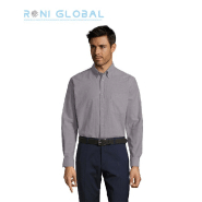 Chemise homme Oxford manches longues en coton/polyester - Ref sol-16000 - BOSTON SOL'S_0