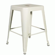 Gasfrit - tabouret tolix blanc en acier industriel. 400 x 400 x 750 mm - tolixtabureteblanco