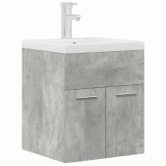 Helloshop26 - Armoire de lavabo salle de bain design moderne murale 41 x 38,5 x 46 cm espace de rangement en bois d'ingénierie gris 02_0055754 - gris