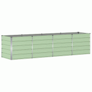 Helloshop26 - Jardinière moderne design industriel usage extérieur 240 x 80 x 75 cm en acier vert 02_0059271 - vert acier 3000241037039