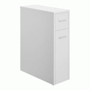 Helloshop26 - Meuble bas de salle de bain 61 x 20 x 45 cm à 2 tiroirs blanc 03_0007662 - 3001893047766 Helloshop26 - Meuble bas de salle de bain 61 x 20 x 45 cm à 2 tiroirs blanc 03_0007662 - 3001893047766