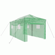 Helloshop26 - Serre de jardin pliable moderne design spacieux 290 x 580 x 315 cm en fer vert 02_0058862 - vert 3000241251886