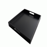 Hostelnovo del Valles Hostelnovo - Plateau avec poignées 40 x 33 x 5,5 cm noir - noir Bois massif 830