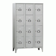 ITALCONCEPT L2G Armoire Vestiaire Multicases, 3 Colonnes 12 Cases, 1800 x 1050 x 500mm - 3616350138576