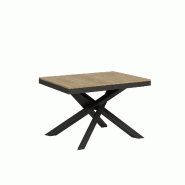 Itamoby Table Extensible 90X120/224 Cm Volantis Evolution Chêne Nature Structure Anthracite - marron VE120TAVLTEVO-QN-AN