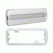 Lampe de secours LED Alcapower 400 lm SE/SA IP20, montage encastré ou en saillie, batterie LiFePO4 3,2 V 1800 mAh, dimensions 238 x 80 x 40 mm - blan Lampe de secours LED Alcapower 400 lm SE/SA IP20, montage encastré ou en saillie, batterie LiFePO4 3,2 V 1800 mAh, dimensions 238 x 80 x 40 mm - blan