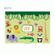 Set de table papier à colorier 100g/m2 motif Zoo 31x43cm - par 1000