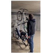 Support 3 vélos double rack et borne de recharge extérieure - velec hup confort