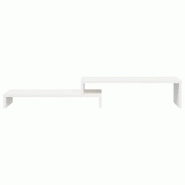 Support de moniteur blanc (52-101) x 22 x 14 cm bois de pin solide 02_0004439 - blanc Bois massif 3000200394623