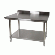 Table de travail inox avec dosseret 120 x 60 cm - dat 120 Table de travail inox avec dosseret 120 x 60 cm - dat 120