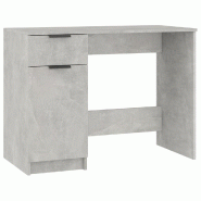 VidaXL Bureau Gris béton 100x50x75 cm Bois d'ingénierie Modèle Lofty Nordique - gris 811497