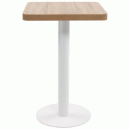 VidaXL Table de bistro Marron clair 50x50 cm MDF Modèle Sirius Urbain - 286426