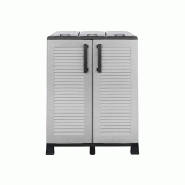 Abri Poubelles de Tri Sélectif 3 Sacs Recyclage Gestion des Déchets – Intérieur Extérieur 68 x 37 x 90 cm Art Plast - gris ZA2816