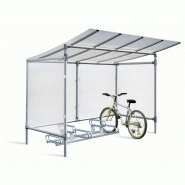 Abri vélo ouvert eco / structure en aluminium / toiture en polycarbonate / pour 5 vélos