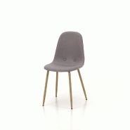 AQA Design Ensemble de 4 chaises en tissu BALTIMORA gris clair L.43,5 P.41,5 H.87,5 MP01408 - gris textile MP01408 AQA Design Ensemble de 4 chaises en tissu BALTIMORA gris clair L.43,5 P.41,5 H.87,5 MP01408 - gris textile MP01408