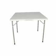 Aranaz MUEBLEAR - Table carrée pliante en polyéthylène 70x70x75cm - blanc plastique 60111