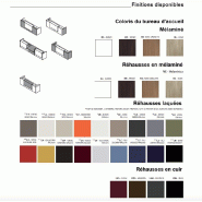 Banque d'accueil en U modèle Z2, différents coloris - Officity. - Blanc, Gris ombre, 445