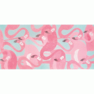 Chemin de table Romance flamant rose 2 30cm x 5m
