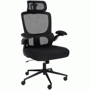 CLP Chaise de bureau berg Noir - noir textile 325752 CLP Chaise de bureau berg Noir - noir textile 325752