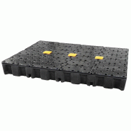 Cuvette de rétention PE - volume 250 l - gamme CUVLABO avec ou sans caillebotis