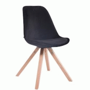Décoshop26 - Chaise de salle à manger design scandinave en velours noir et pieds en bois clair forme carré 10_0003441 - noir 3000251583205 Décoshop26 - Chaise de salle à manger design scandinave en velours noir et pieds en bois clair forme carré 10_0003441 - noir 3000251583205