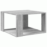 Décoshop26 - Table basse simple 51,5 x 51,5 x 30 cm bois d'ingénierie gris DEC040037 - gris Bois massif 3000264720635