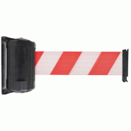 Enrouleur mural à sangle premium extérieur largeur 100mm - Rouge / Blanc