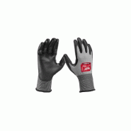 Gants Hi-Dex anti-coupure C enduction polyuréthane couleur noire XXL MILWAUKEE - noir multi-matériau 866605