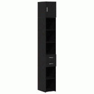 Helloshop26 - Armoire de rangement moderne slim 30 x 42,5 x 225 cm grand espace de stockage style contemporain en bois noir 02_0056007 - noir Bois mas