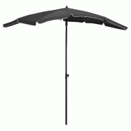 Helloshop26 - Parasol de jardin avec mât 200 x 130 cm anthracite 02_0008316 - acier 3000444547762