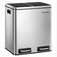 Helloshop26 - Poubelle en métal 30 litres poubelle à double compartiment 2 x 15 litres avec seaux intérieurs et poignées fermeture 12_0007272 - 30 Helloshop26 - Poubelle en métal 30 litres poubelle à double compartiment 2 x 15 litres avec seaux intérieurs et poignées fermeture 12_0007272 - 30