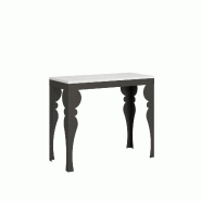 Itamoby Console Extensible 90X40/196 Cm Paxon Small Evolution Frêne Blanc Structure Anthracite - blanc VE196COPXNEVO-BF-AN