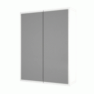 Meuble de salle de bain Wellhome - Panneaux de particules mélaminés 100 % blancs, 60 x 77,6 x 17 cm - blanc WH1577