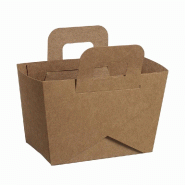 Panier repas moyen modèle carton kraft 13x6x8cm - par 100