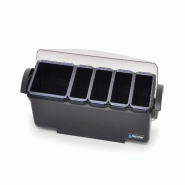 Boîte 5 compartiments dôme - 585 x 155 x 155 mm - SAN JAMAR - transparent plastique 0759376101049