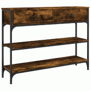 Table console chêne fumé 100x25x75 cm bois d'ingénierie Modèle Atlas Office Design - 834182