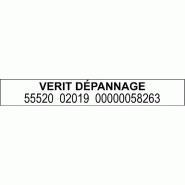 Tampon personnalisable - plaque seule 2 lignes - contactez votre magasin