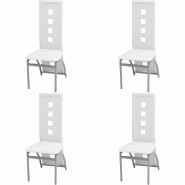 VidaXL Chaises à manger lot de 4 blanc similicuir Modèle Orion Master Signature - 243647
