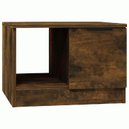 VidaXL Table basse Chêne fumé 50x50x36 cm Bois d'ingénierie Modèle Sirius Bois Plus - 817075