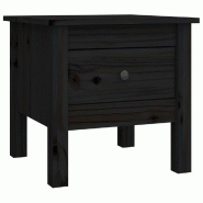 VidaXL Table d'appoint Noir 40x40x39 cm Bois massif de pin Modèle Terrasse Sigma Plus - 813792