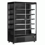 Vitrine réfrigérée PC1250B - 2 portes vitrées, 3,14 m² de surface, noir RAL9005, garantie 2 ans