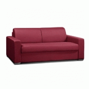 CANAPÉ CONVERTIBLE EXPRESS ALLURE MATELAS MÉMORY  20 CM   LATTES 140 CM MONO ASSISE TISSU TWEED ROUGE