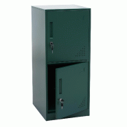Décoshop26 - Armoire vestiaire métallique casier de rangement 2 portes 90x38x45 cm vert 04_0008948 - 3000267233668 Décoshop26 - Armoire vestiaire métallique casier de rangement 2 portes 90x38x45 cm vert 04_0008948 - 3000267233668