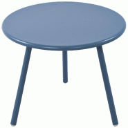 Décoshop26 - Table basse ronde intérieur / extérieur en polypropylène couleur bleu – Ø 60 cm résistante aux intempéries 10_0009231 - bleu 300