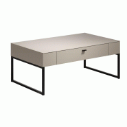Deladeco Table basse moderne rectangulaire cachemire/chêne Paulo - 4251737680898