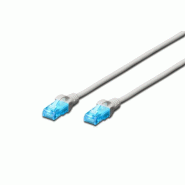 DIGITUS Câble de brassage CAT 5e U/UTP, 10 m, gris - gris 4016032198772