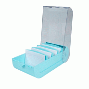 Exacompta Lot de 8 Boîte à fiches Bunny, format A7, capacité 650 fiches, coloris vert pastel - 9002493047907